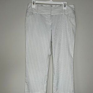 Guess Capri Pants Women's 29 Wide Waistband White & Black Stripes Casual